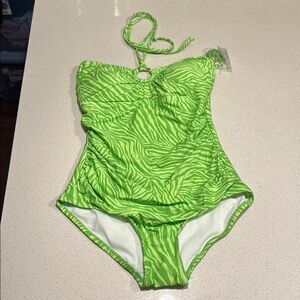 Michael Kors Halter Zebra Swimsuit 8